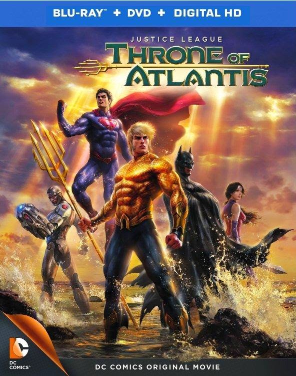 capa do Blue-Ray de Liga da Justiça: Trono de Atlantis