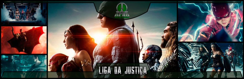 imagem mostrando diversas cenas do filme da liga da justiça